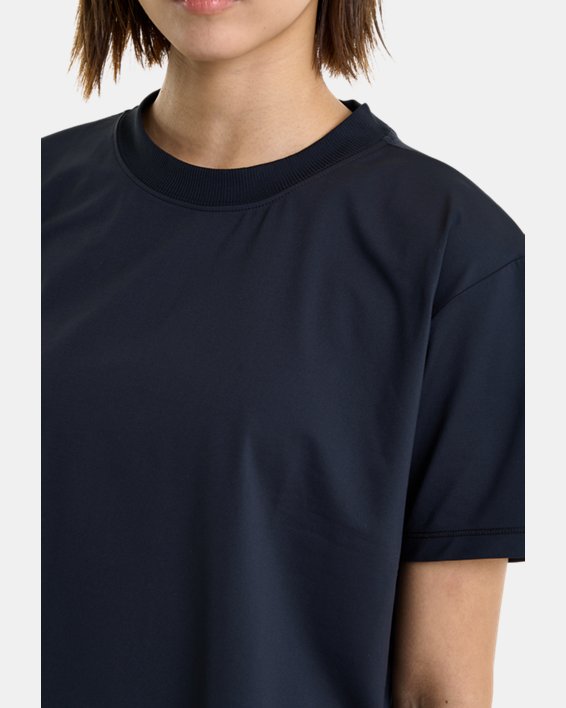 女士UA Meridian短袖T恤 in Black image number 4